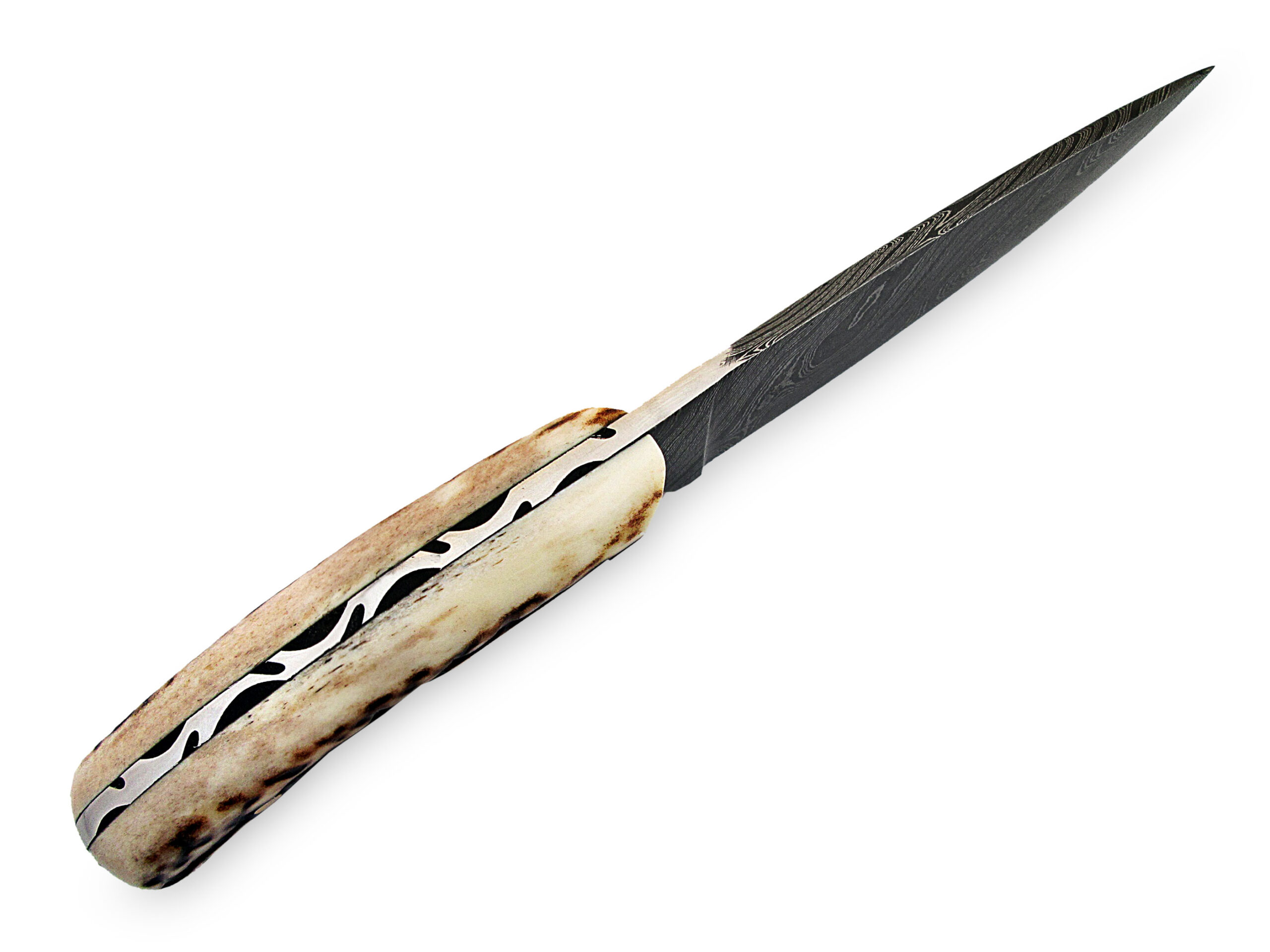 Mountain Stag Twist Knife Twist Pattern Damascus Blade Limited Edition