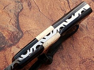 White Deer General Patton's Custom Damascus Knife 1095 HC Steel Razor Sharp