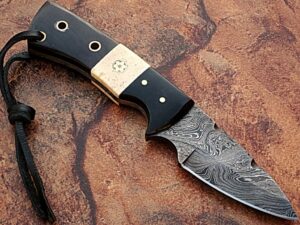 White Deer General Patton's Custom Damascus Knife 1095 HC Steel Razor Sharp