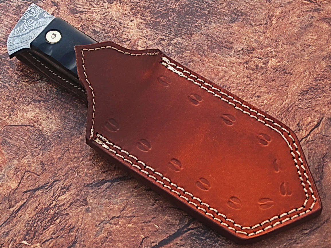 White Deer Tracker Damascus Steel Wharncliffe Tanto Guthook Skinner