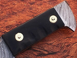 White Deer Tracker Damascus Steel Wharncliffe Tanto Guthook Skinner