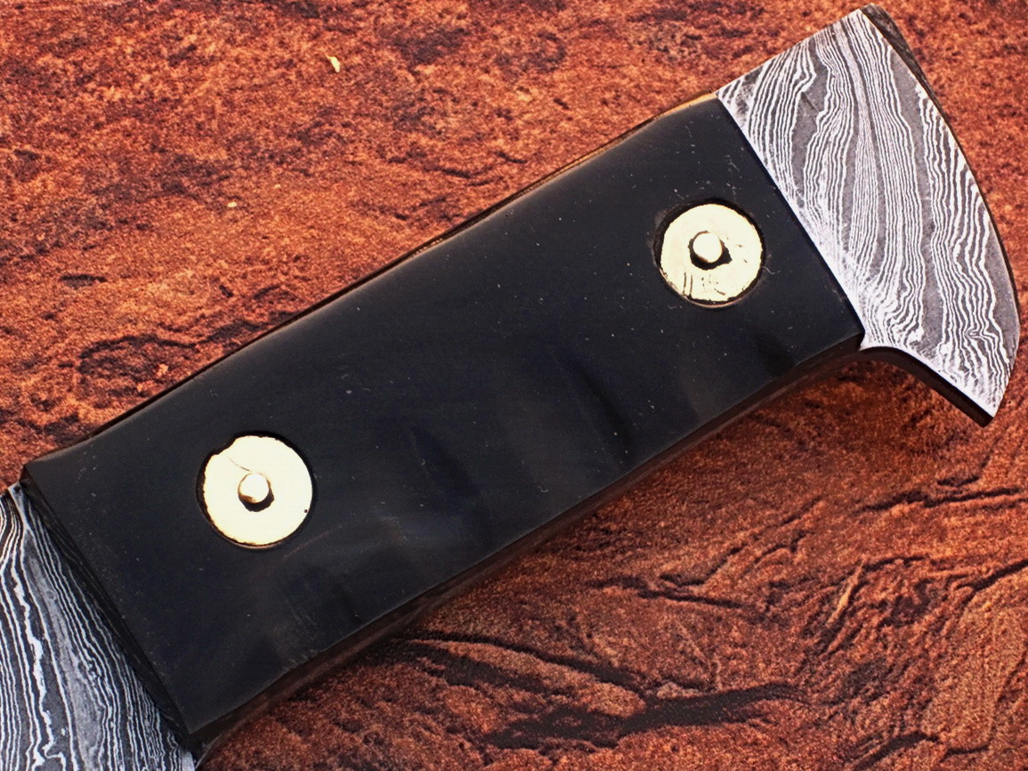 White Deer Tracker Damascus Steel Wharncliffe Tanto Guthook Skinner