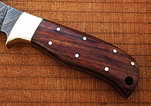 CUSTOM MADE DAMASCUS COCO BOLO SKINNER KNIFE