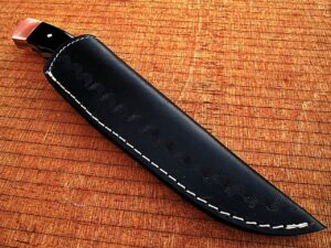 White Deer Deplorables Damascus Bowie Knife Buffalo Horn&Copper Bolster Trailin