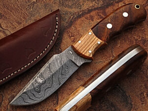 White Deer Rosewood & Olive-Wood Classic Damascus Skinner Limited Edition