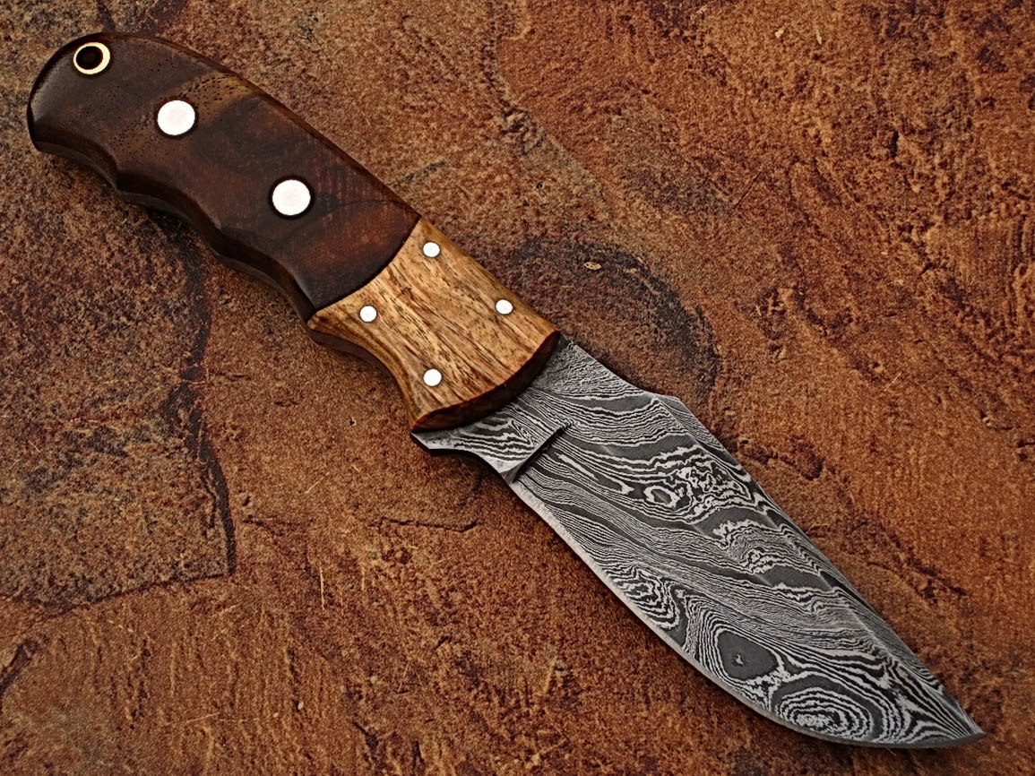 White Deer Rosewood & Olive-Wood Classic Damascus Skinner Limited Edition