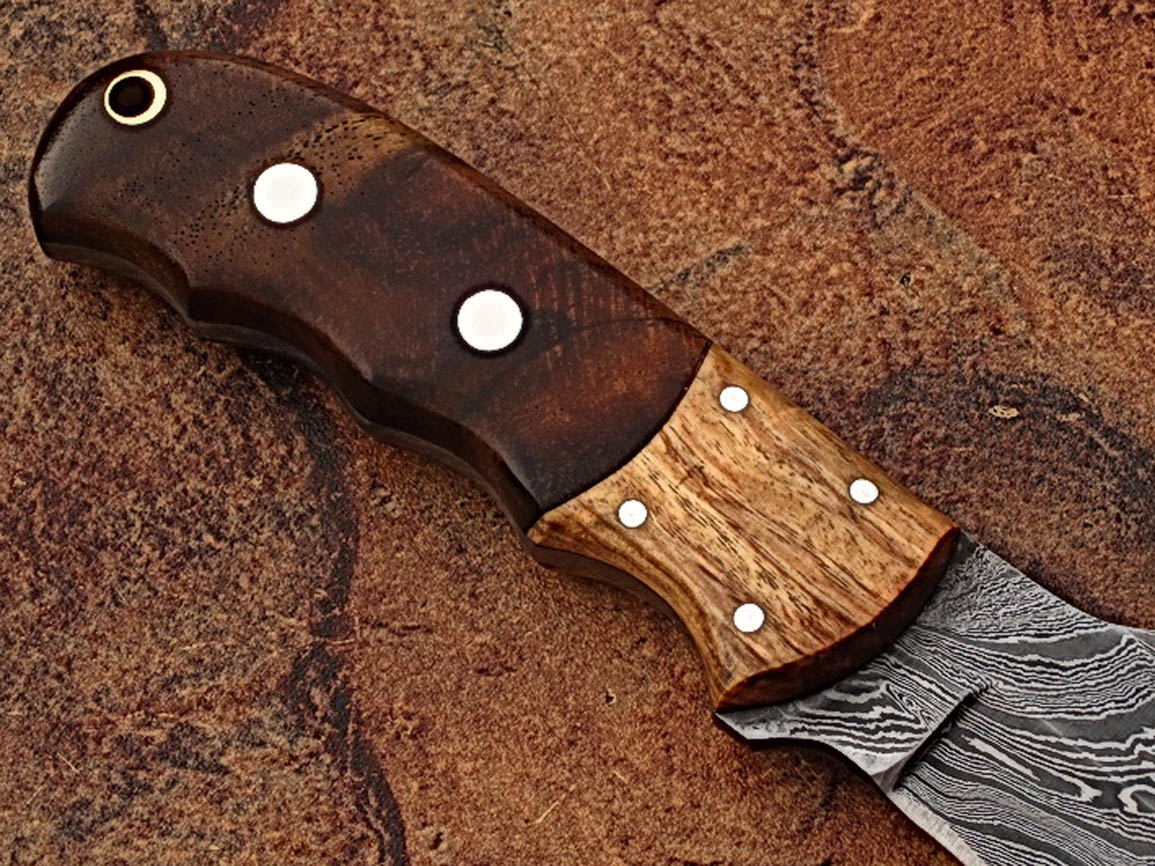 White Deer Rosewood & Olive-Wood Classic Damascus Skinner Limited Edition
