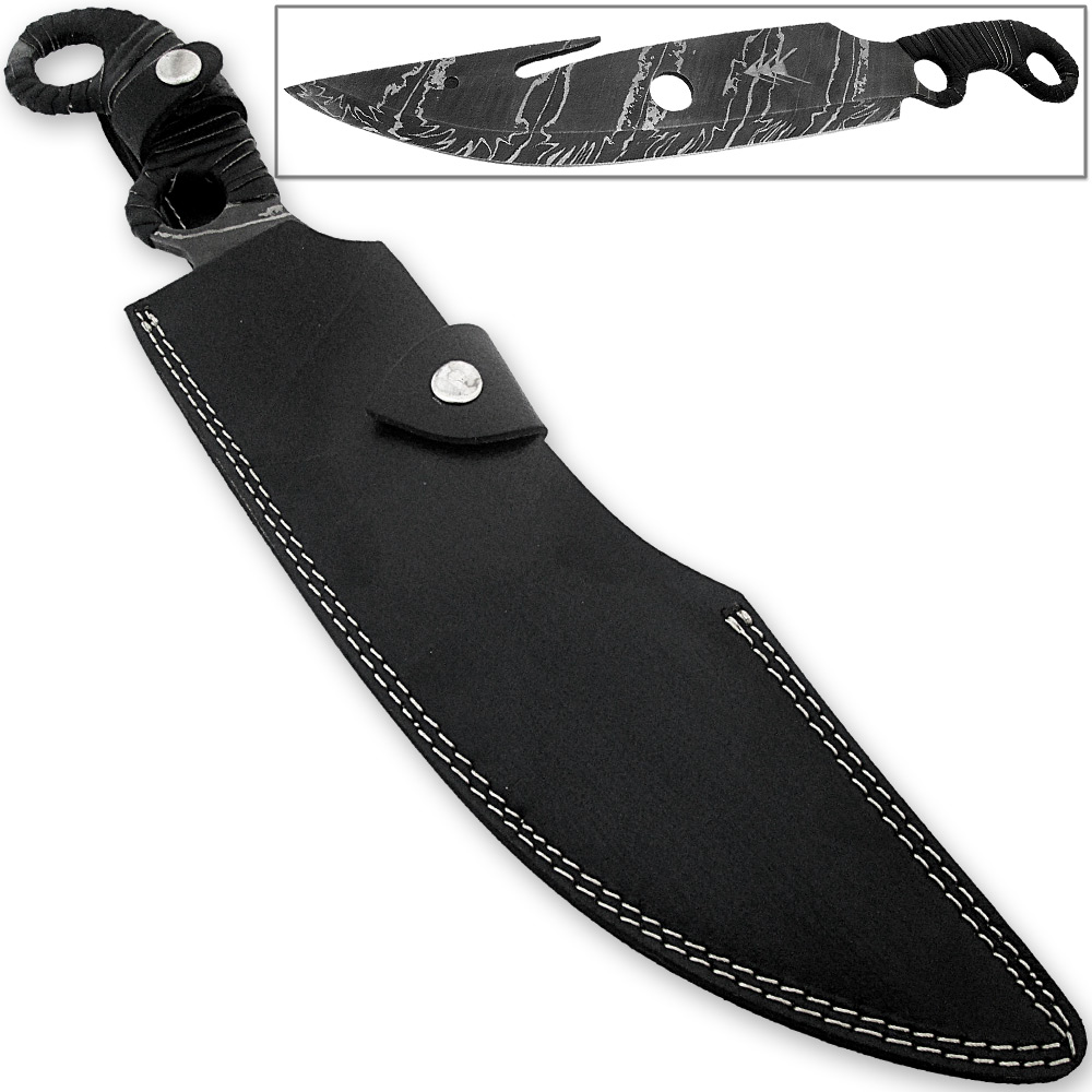 Damascus Hunter Knife Destiny Dagger 1095HC Forge BLOSSOM Pattern Steel Replica