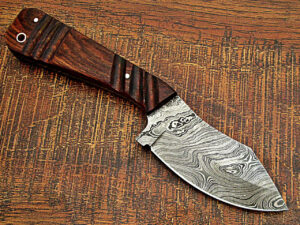 WHITE DEER SPEY BLADE Damascus Steel Hunting Skinner Knife Cocobolo Hardwood Handle
