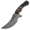 1095HC Damascus Steel Blade  Buffalo Horn Camel Bone Handle Skinner                                    CAMEL BONE,HARD WOOD BOLSTER