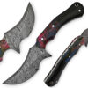 Buffalo Rasin Handle Bunyan Damascus Steel Full Tang 1095 HC Limited Edition