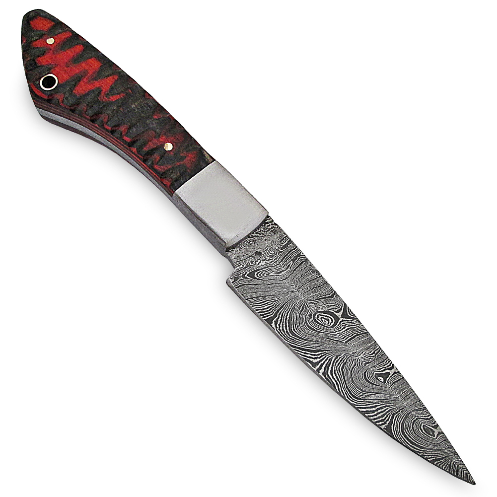 Loneman Man Damascus 1095 HC Steel Blade Knife W/Pakka Wood Handle