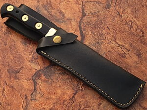 WHITE DEER MAGNUM Damascus Steel Handmade Hunting Knife | Authentic Buffalo Horn Handle