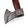 WHITE DEER Hand Forged Viking Axe With Custom Damascus Steel Head Cocobolo Wood Handle