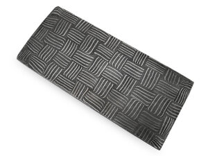 White Deer Basket Weave Pattern Welded Mosaic Damascus Steel Billet MOST RARE FORM 5.39mm Thick