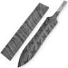 White Deer Damascus Steel LEOPARD PRINT Pattern Billet Forge Welded 10in x 2in x 5mm Raw