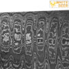 White Deer LADDER PATTERN Billet Damascus Steel Forge Welded 10in x 2in x 5mm Raw