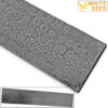 White Deer BIRDS EYE PATTERN Damascus Steel Billet ForgeWelded 10in x 2in x 5mm Raw