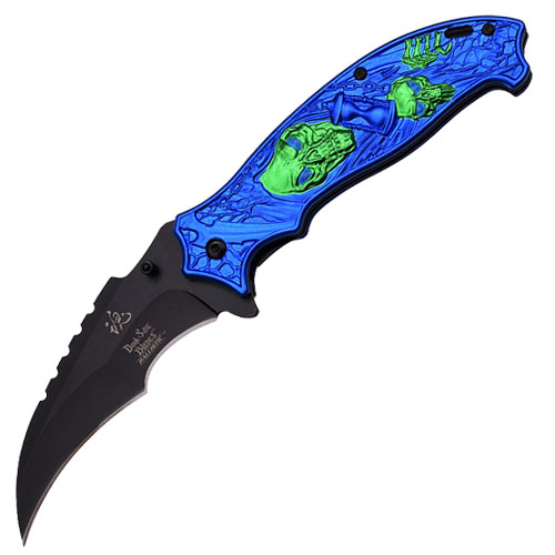 Dark Side Blades Spring Assisted Fantasy "Time Reaper" V3 Knife