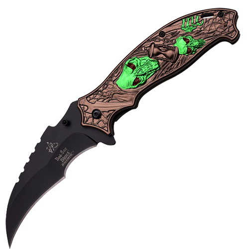 Dark Side Blades Spring Assisted Fantasy "Time Reaper" Knife