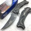 DARK SIDE BLADES Black Dragon Mirror Blade Folding Pocket Knife DS-A019SW