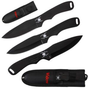 Spider Throwing Knives Set Black