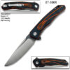 G-10  Ball Bearing opening  Folding Knife Black & Red Handle