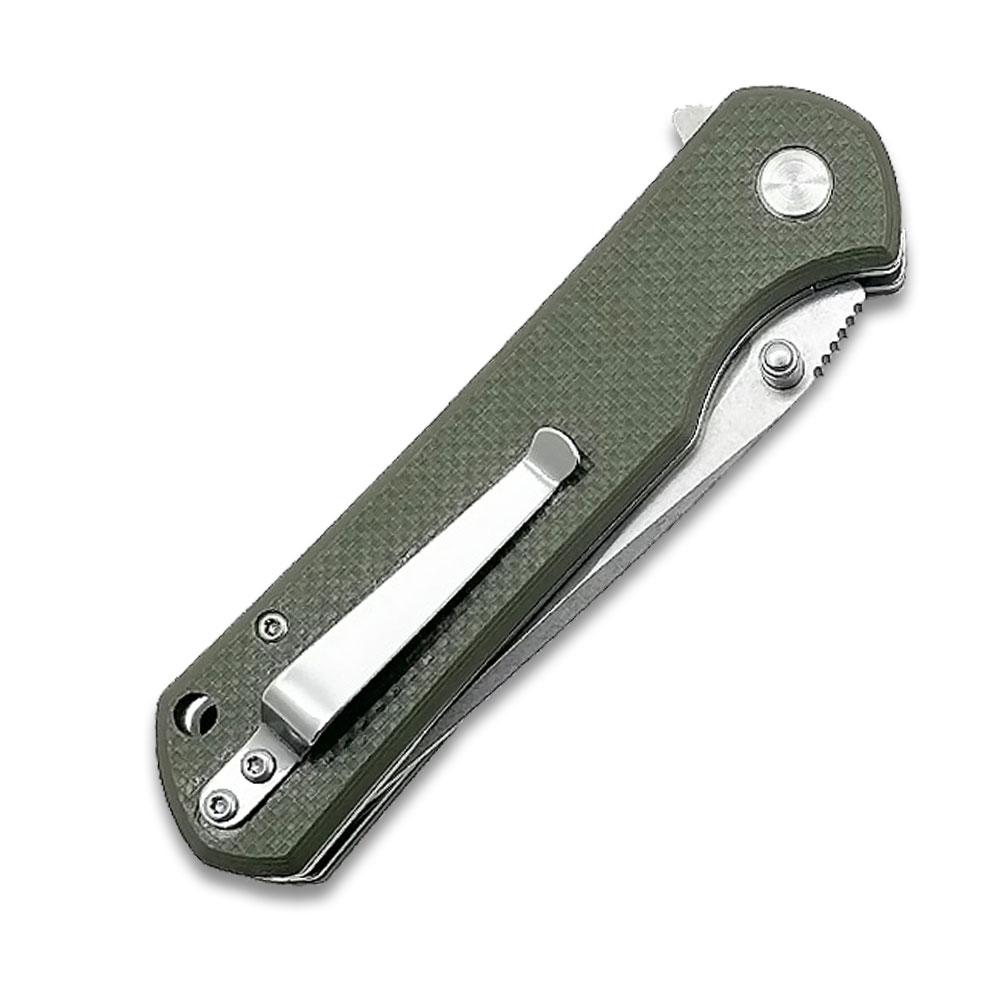 G-10  Ball Bearing opening  Folding Knife Green Handle