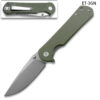 G-10  Ball Bearing opening  Folding Knife Green Handle