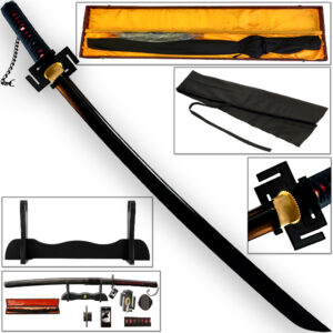 Black Ichigo Sword Inspired by Anime Handmade FULL TANG Katana