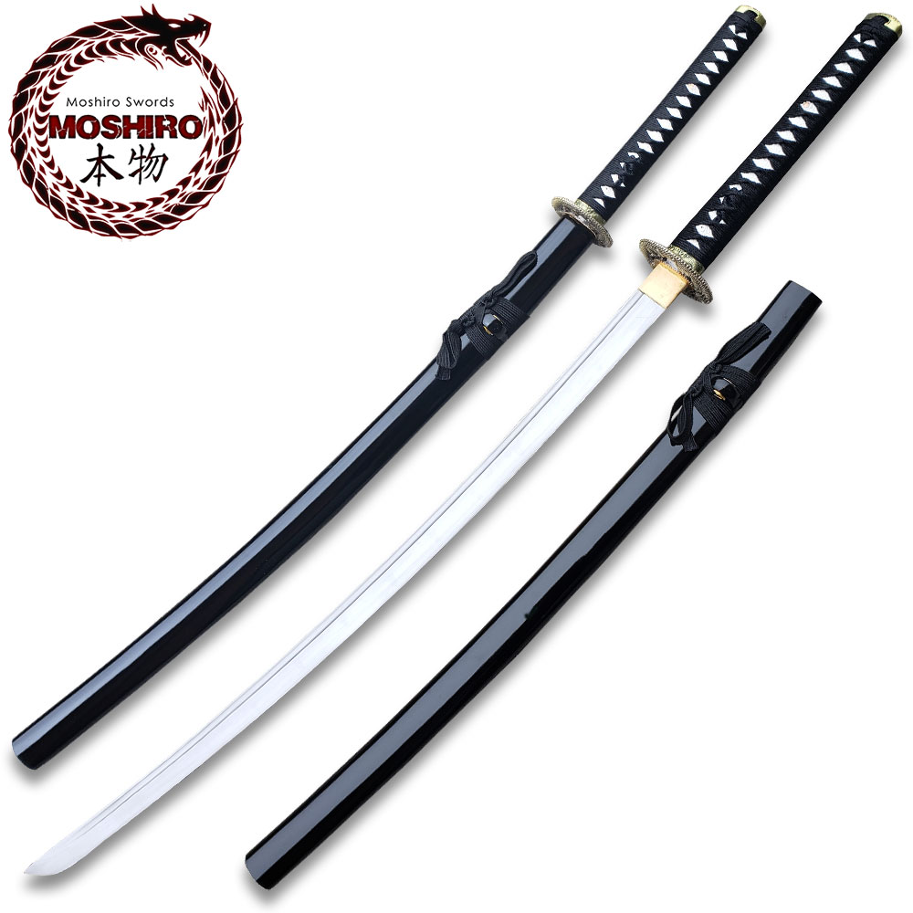 Black Moshiro  Honmono Functional Japanese Sword Sengoku Warrior Katana