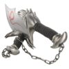 God Of War Twin Blade Short Dagger Set w Wall Plaque Steel Chain Linked