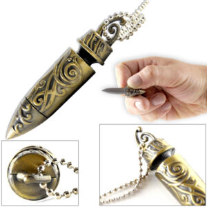 Celtic Pattern Bullet Neck Knife Love 3.5in Pendant