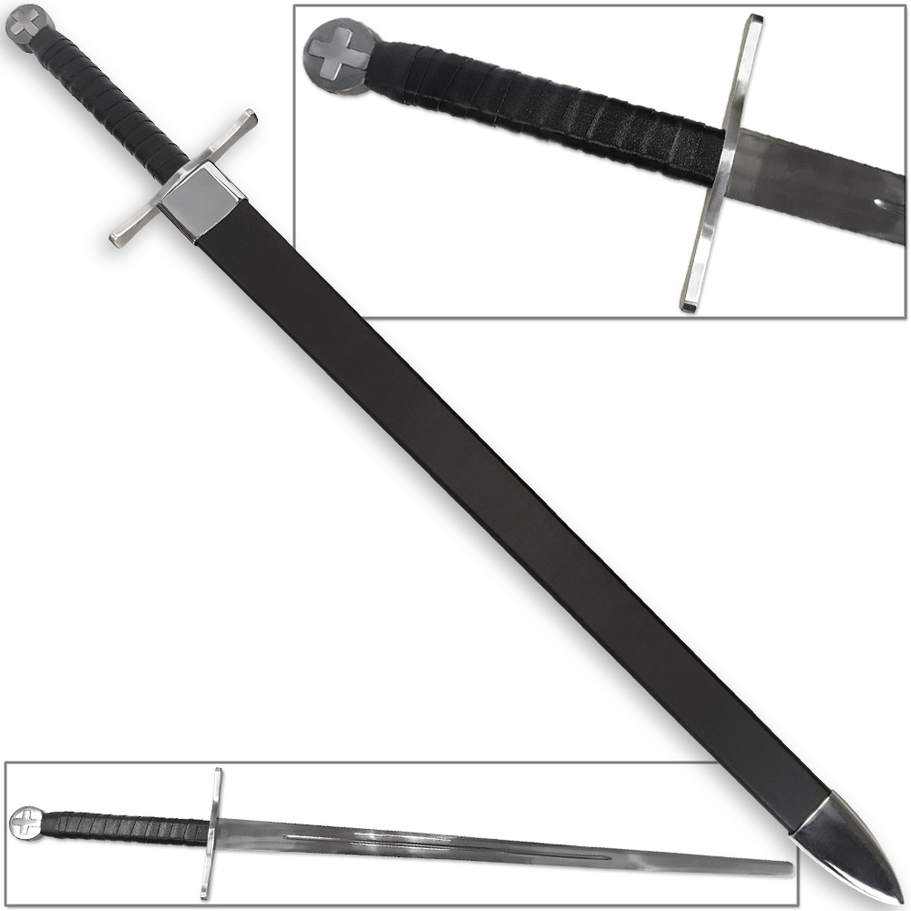 Case of 6pcs Templar Knights Medieval Sparring Longsword Blunted Display Sword Replica