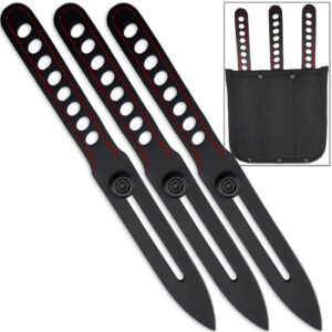 Competition Red Line Thrower Set Knives Precision Throwing Adjustable Counter Weight