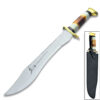 Crocodile Jungle Bowie 17" Hunting Knife Camel Bone Handle Super Sharp Sawback