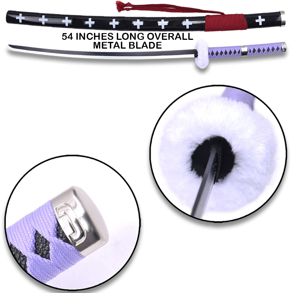 One Piece Anime Surgeon of Death Doctor Trafalgar Law Purple Sword 54"