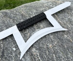 Silver Chinese Hook Sword Set