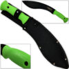 Wartech Zombie Killer Jungle Kukri Machete Knife Full Tang Hi-Vis Green Handle