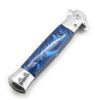 Blue Premium Stiletto Milano Collection Spring Assist Knife