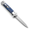 Blue Premium Stiletto Milano Collection Spring Assist Knife