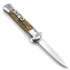 Premium Stiletto Milano Collection Spring Assist Knife Faux Bone Handle