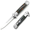 Premium Stiletto Milano Collection Spring Brown Marble  Assist Knife