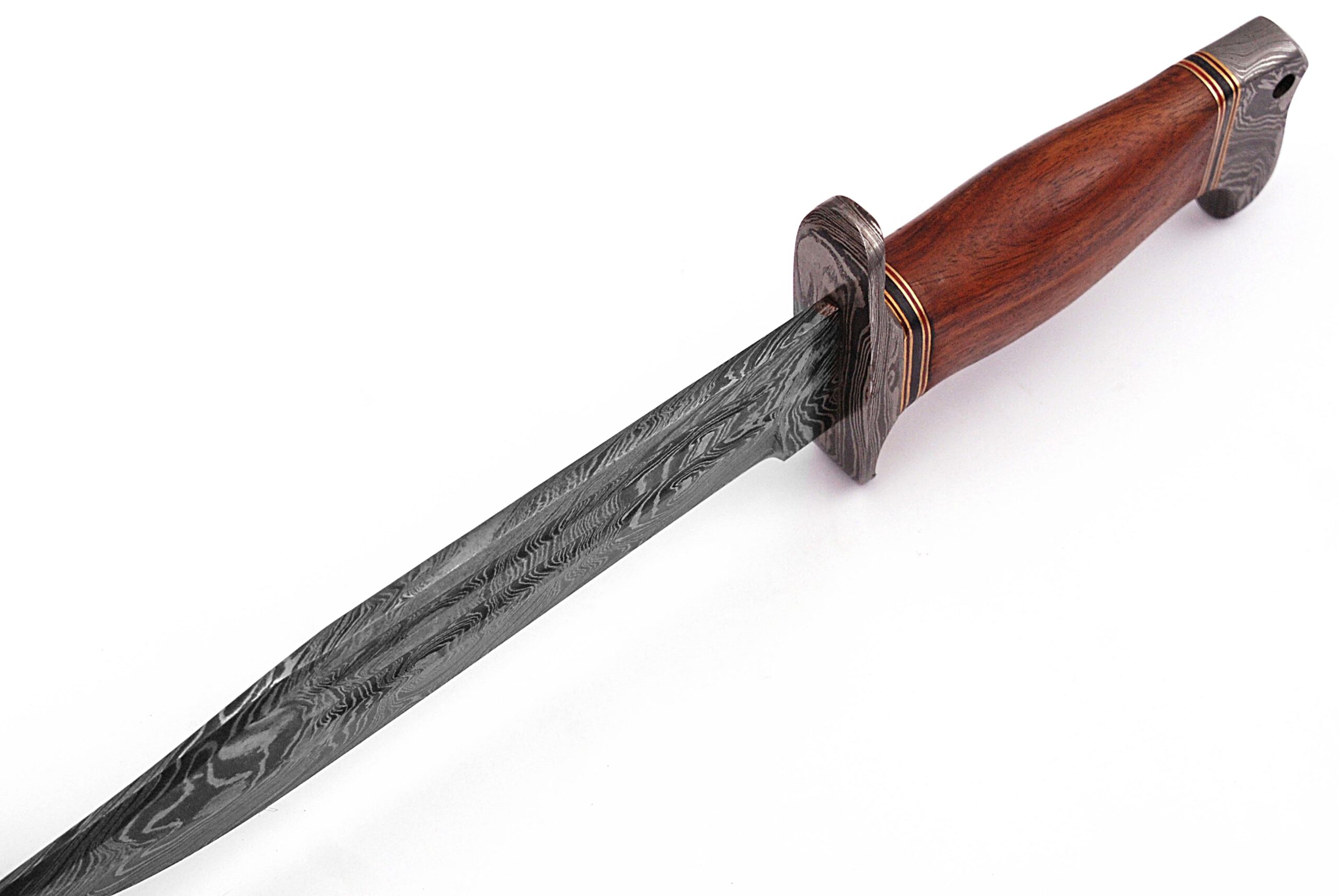 Handmade Damascus Steel Cocobolo Wood Handle Outback American Bowie Knife Ltd. Edition