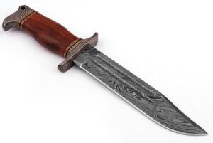 Handmade Damascus Steel Cocobolo Wood Handle Outback American Bowie Knife Ltd. Edition
