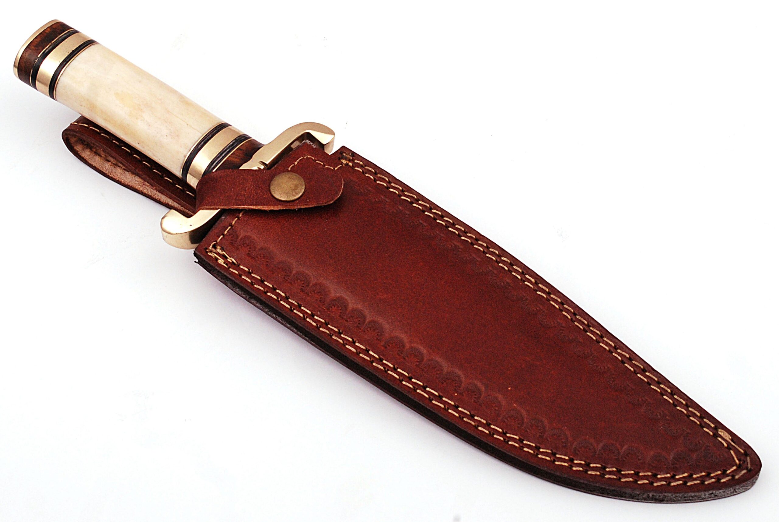 Handmade Damascus Steel Bone Handle Outback American Bowie Knife Ltd. Edition