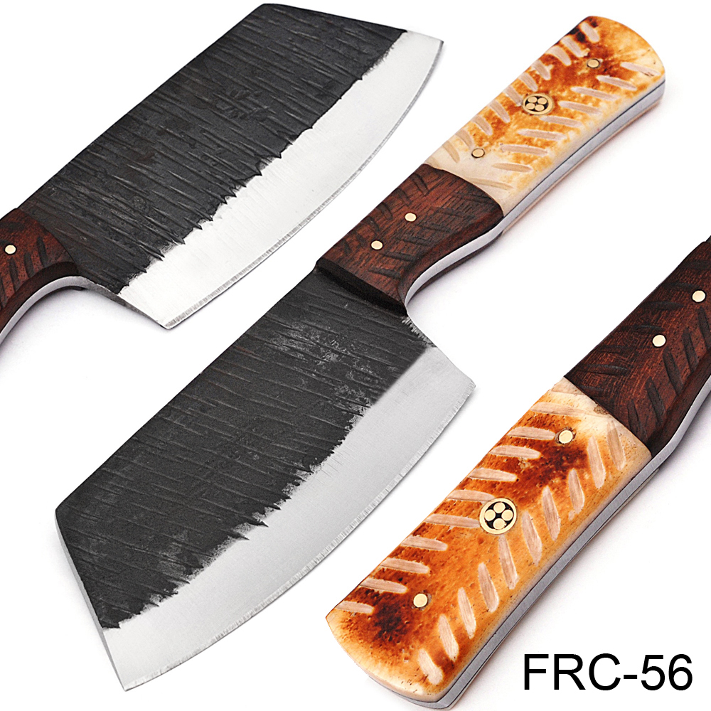 1095 Forged Steel Camel Bone/Cocobolo Wood  Handle Classic Butcher's Japanese Cleaver