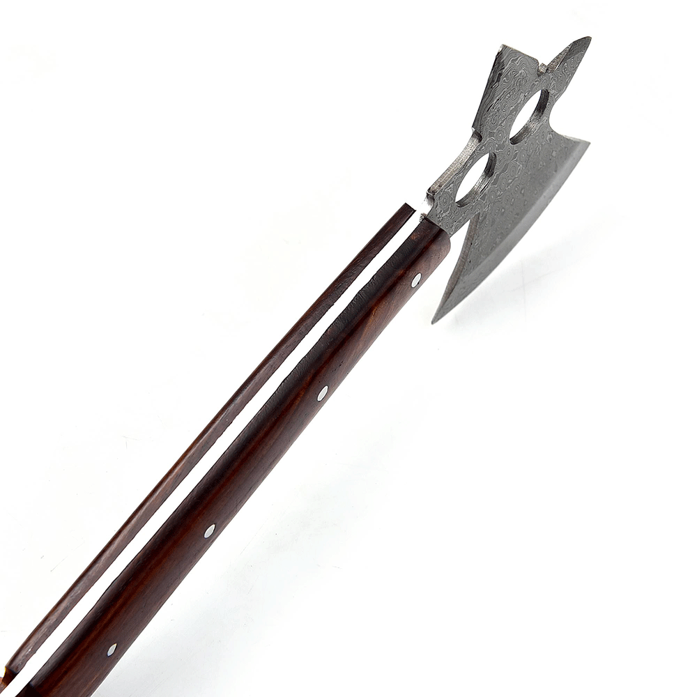White Deer Hand Forge Damascus Steel Axe For Camping Outdoors