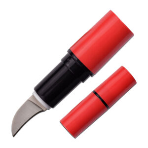Femme Fatale Lipstick Fixed Blade Knife Red