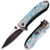Edge Blue Butterfly Handle Collection Spring Assisted  Knife Limited Edition